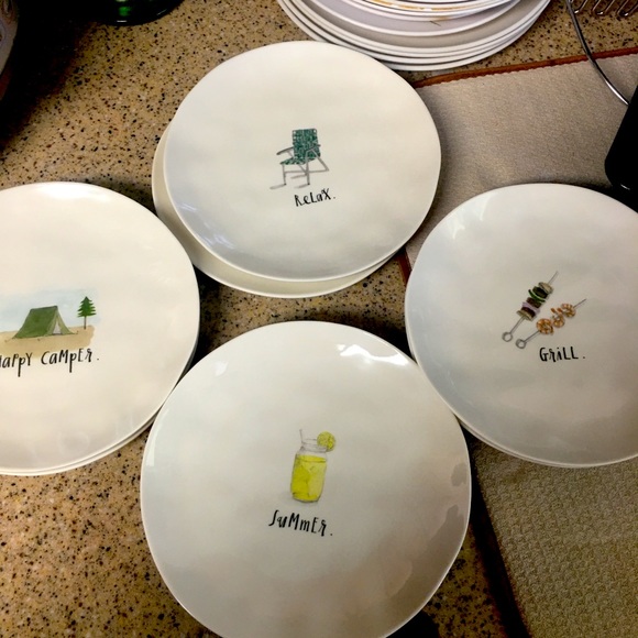 Rae Dunn plates 8” - Picture 1 of 6